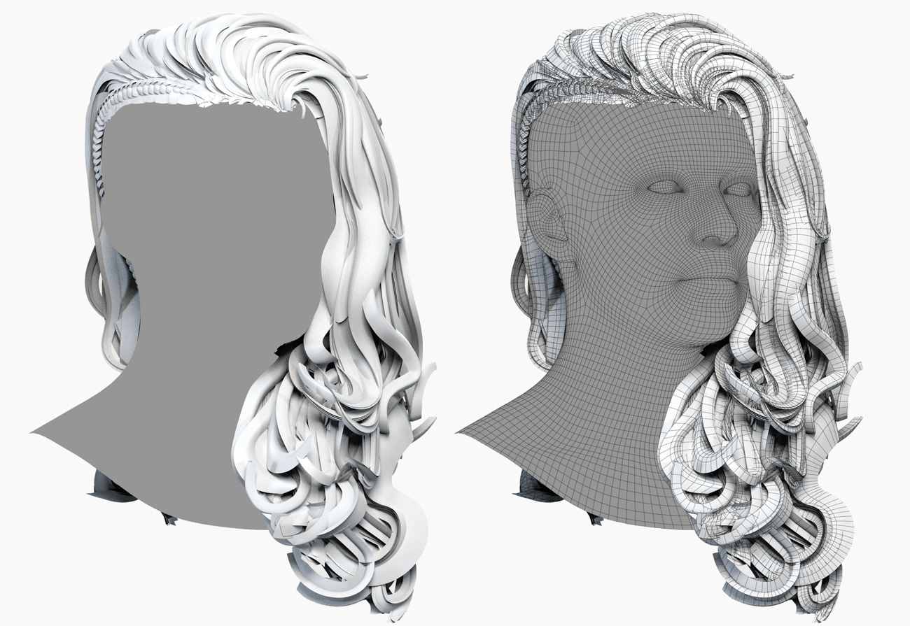 Realtime female Hair